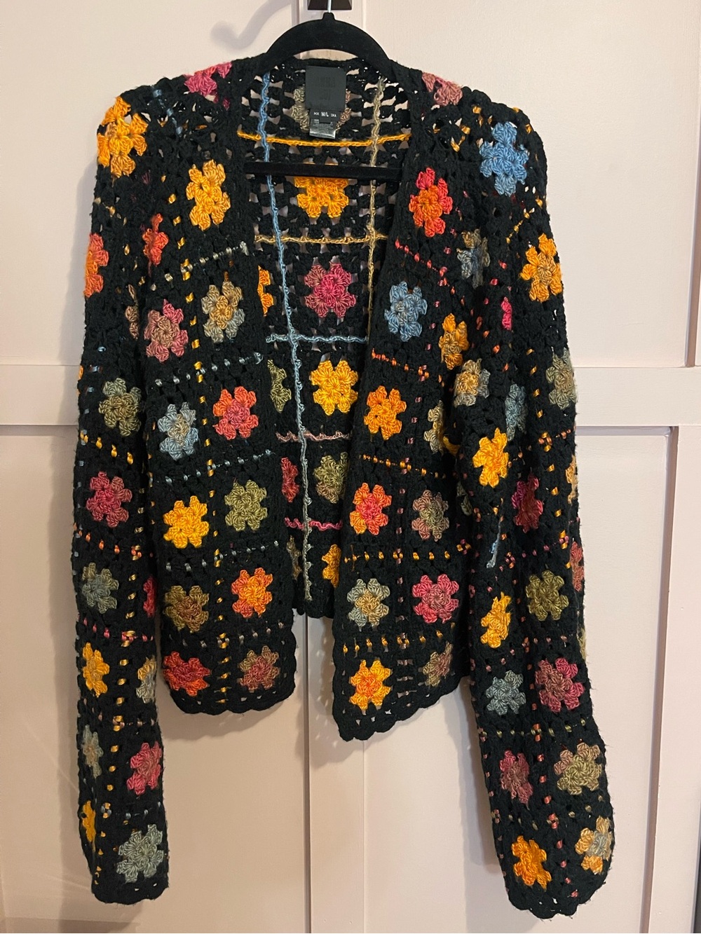 ANNA SUI Stainglass Crochet Cardigan